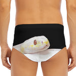 Albino Snake Print Men's Triangle Swim Briefs