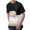 Albino Snake Print Men's Velvet T-Shirt