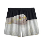 Albino Snake Print Mesh Shorts