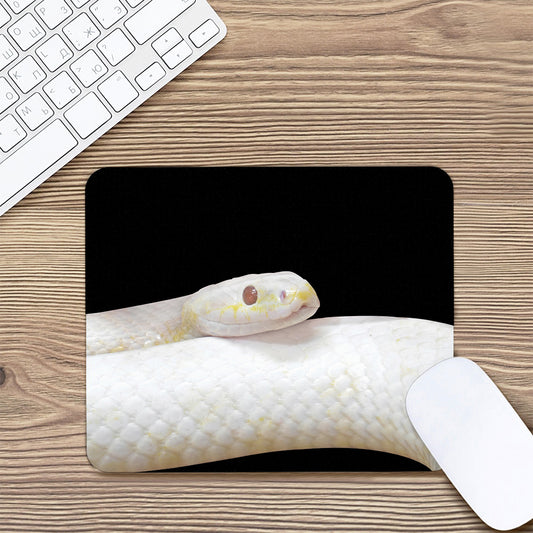 Albino Snake Print Mouse Pad