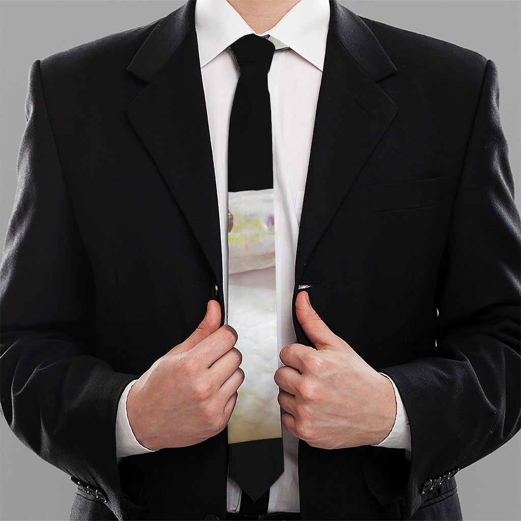Albino Snake Print Necktie