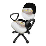 Albino Snake Print Office Chair Cover