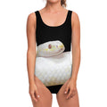 Albino Snake Print One Piece Swimsuit