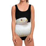 Albino Snake Print One Piece Swimsuit