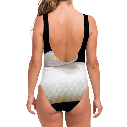 Albino Snake Print One Piece Swimsuit