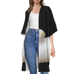 Albino Snake Print Open Front Beach Cover Up