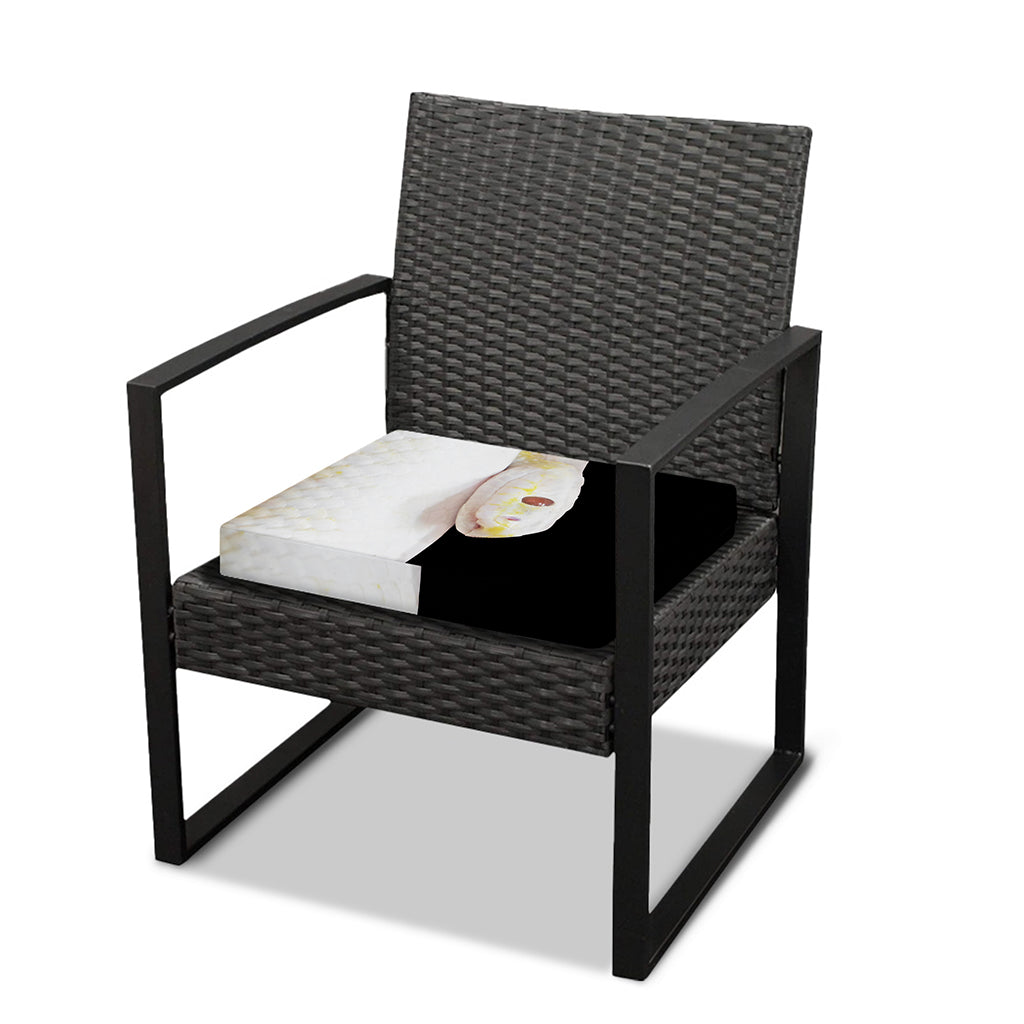 Albino Snake Print Outdoor Seat Cushion Cover