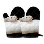Albino Snake Print Oven Mitts