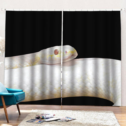 Albino Snake Print Pencil Pleat Curtains