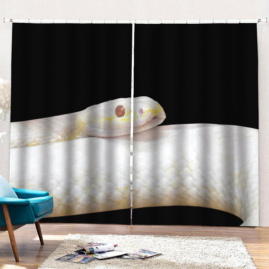 Albino Snake Print Pencil Pleat Curtains