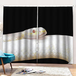 Albino Snake Print Pencil Pleat Curtains