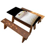 Albino Snake Print Picnic Table Cover