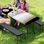 Albino Snake Print Picnic Table Cover