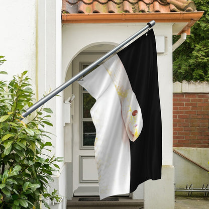 Albino Snake Print Polyester Flag
