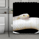 Albino Snake Print Polyester Shower Curtain