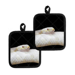 Albino Snake Print Pot Holders
