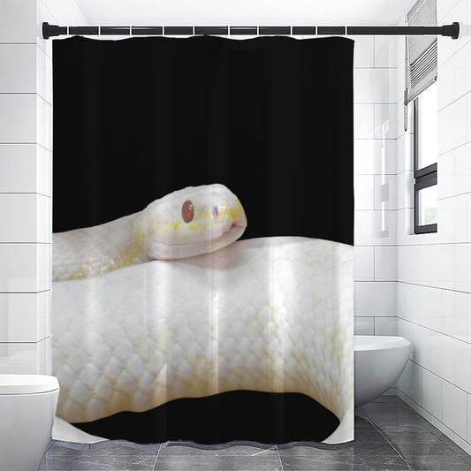Albino Snake Print Premium Shower Curtain