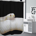 Albino Snake Print Premium Shower Curtain