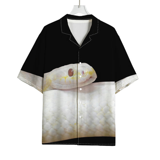 Albino Snake Print Rayon Hawaiian Shirt