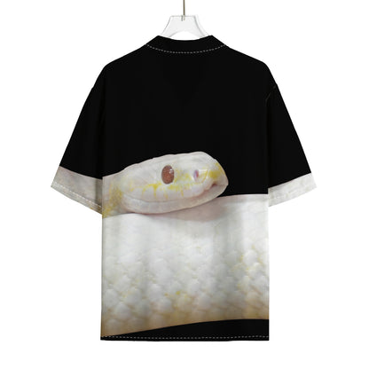 Albino Snake Print Rayon Hawaiian Shirt
