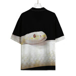 Albino Snake Print Rayon Hawaiian Shirt