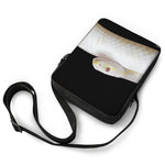 Albino Snake Print Rectangular Crossbody Bag