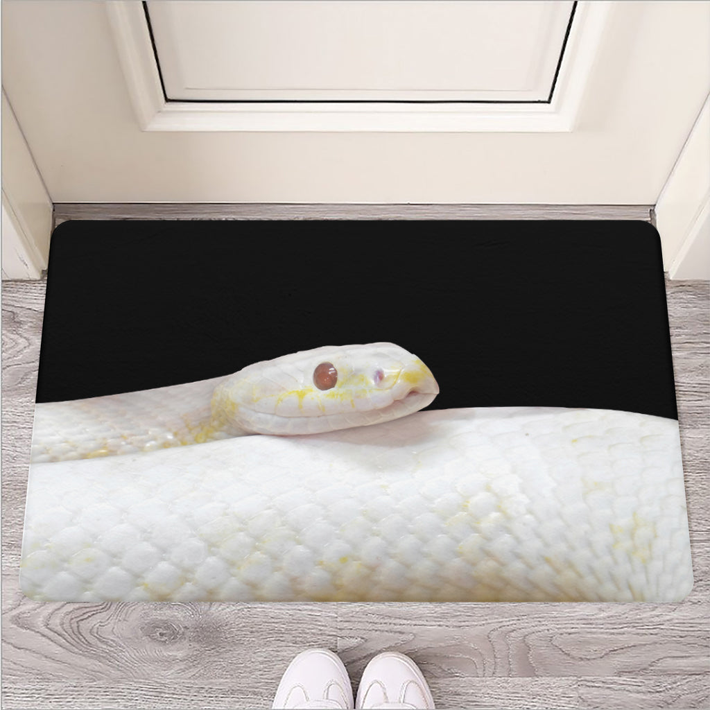 Albino Snake Print Rubber Doormat