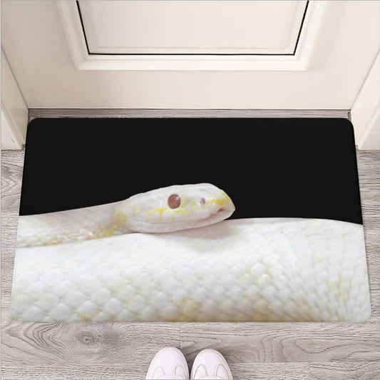 Albino Snake Print Rubber Doormat