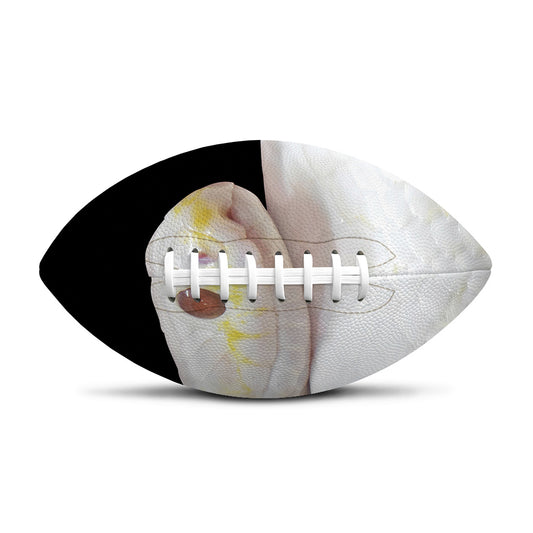 Albino Snake Print Rugby Ball