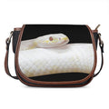 Albino Snake Print Saddle Bag