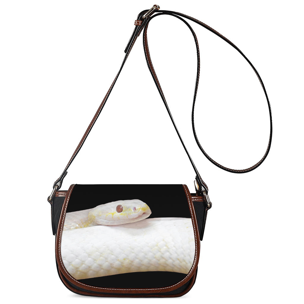 Albino Snake Print Saddle Bag