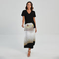 Albino Snake Print Short Sleeve Maxi Dress