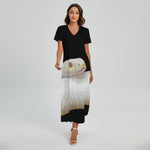 Albino Snake Print Short Sleeve Maxi Dress