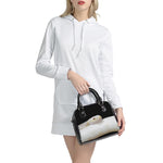 Albino Snake Print Shoulder Handbag