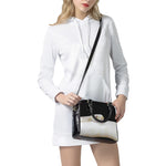 Albino Snake Print Shoulder Handbag