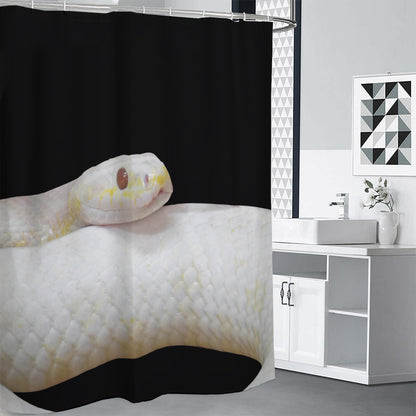 Albino Snake Print Shower Curtain