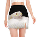Albino Snake Print Side Slit Mini Skirt
