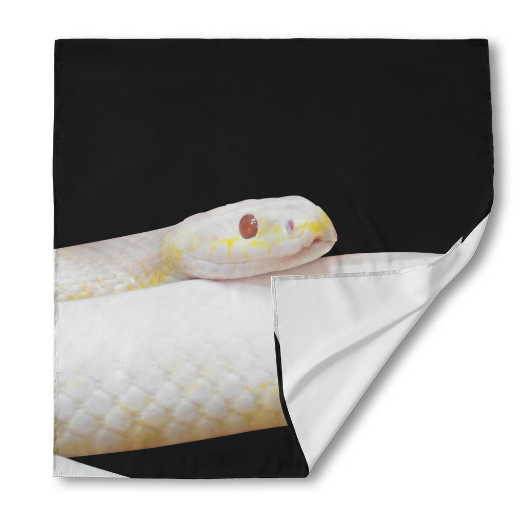 Albino Snake Print Silk Bandana