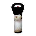 Albino Snake Print Single Neoprene Wine Tote