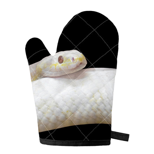 Albino Snake Print Single Oven Mitt