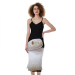 Albino Snake Print Slim Fit Midi Cami Dress