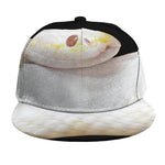 Albino Snake Print Snapback Cap