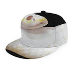 Albino Snake Print Snapback Cap