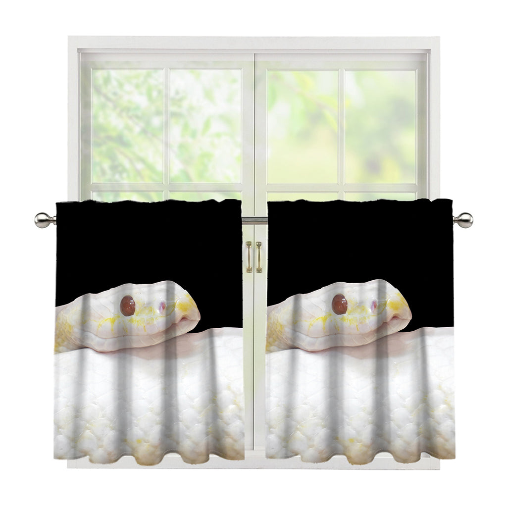 Albino Snake Print Tier Curtains