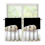 Albino Snake Print Tier Curtains
