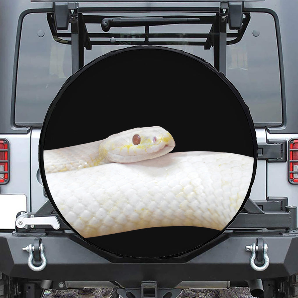 Albino Snake Print Tire Cover