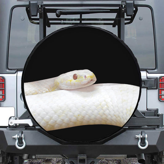 Albino Snake Print Tire Cover