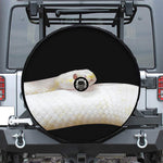 Albino Snake Print Tire Cover With Camera Hole