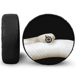 Albino Snake Print Tire Cover With Camera Hole