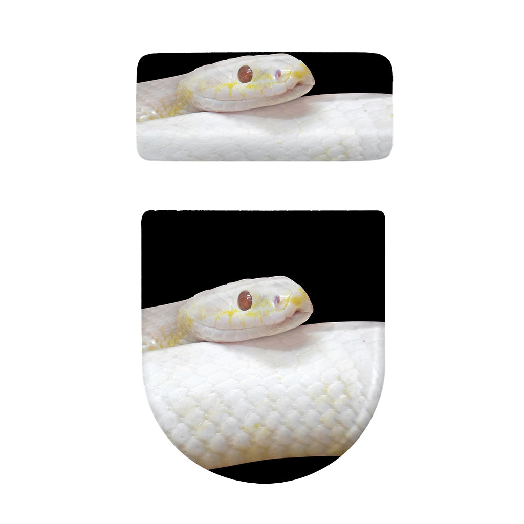 Albino Snake Print Toilet Lid And Tank Cover Set